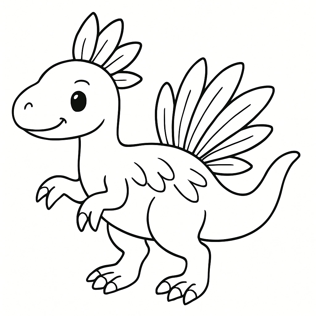 A dinosaur with colorful feathers