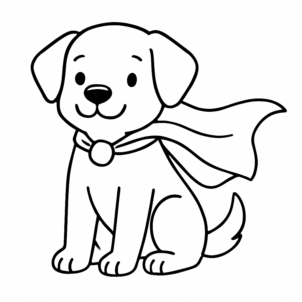 A dog dressed in a superhero cape
